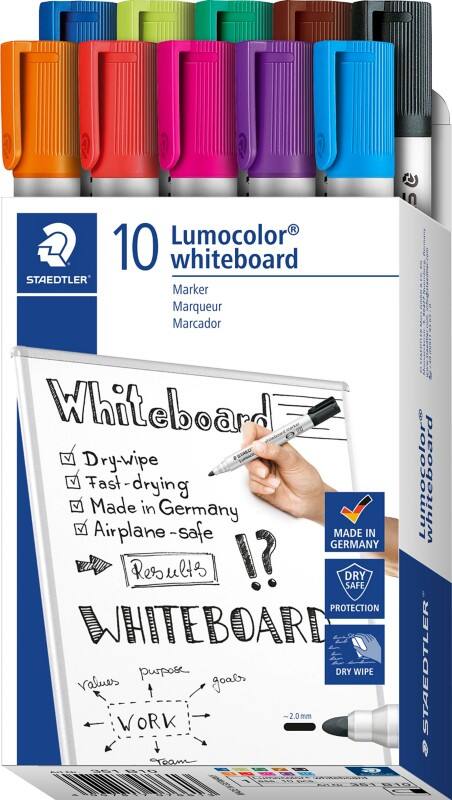 STAEDTLER Whiteboard Marker Rundspitze Farbig assortiert 10 Stück