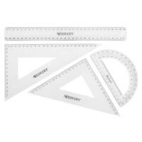 Ensemble d’accessoires de géométrie Westcott E-10304 00 Transparent 4 Unités