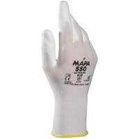 Gants de manutention Mapa Professional Ultrane 550 Non jetables PP (Polypropylène) Non poudrés Large (L) Blanc