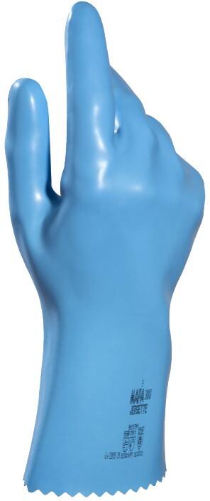 Gants de protection chimique Mapa Professional Type B 300 Non jetables Latex Non poudrés Taille 10 Bleu