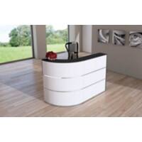Table de réception Kerkmann Anthracite, blanc 1&nbsp;800 x 800 x 1&nbsp;100 mm