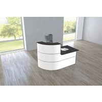 Table de réception Kerkmann Anthracite, blanc 1&nbsp;800 x 950 x 1&nbsp;100 mm