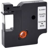 D1 S0720530 / 45013 Kompatibles Dymo Beschriftungsband Selbstklebend Schwarz auf Weiss 12 mm x 7 m