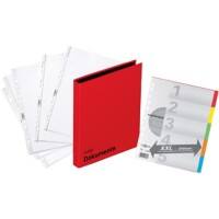 Classeur à anneaux PAGNA 2 anneaux 25 mm Carton laminé A4/A5 Rouge