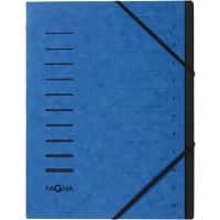 Trieur PAGNA A4 Vierge Carton 12 compartiments Bleu 24,5 x 0,5 x 32 cm (l x p x h)