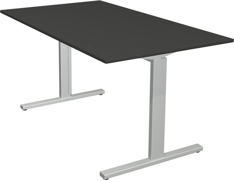 Bureau Kerkmann Form 2 Rectangulaire Anthracite T-Pied 1400 (l) x 800 (p) x 820 (h) mm