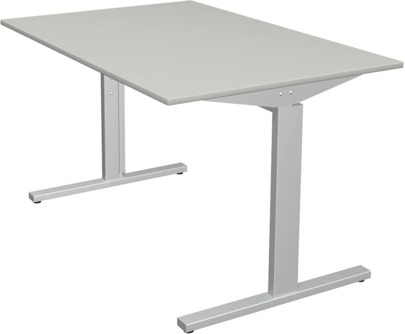 Bureau Kerkmann Form 2 Rectangulaire Gris clair T-Pied 1200 (l) x 800 (p) x 820 (h) mm