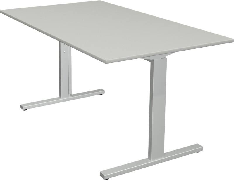 Bureau Kerkmann Form 2 Rectangulaire Gris clair T-Pied 1400 (l) x 800 (p) x 820 (h) mm