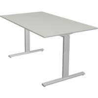 Bureau Kerkmann Form 2 Rectangulaire Argenté 1&nbsp;400 x 800 x 820 mm