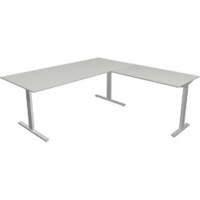 Bureau Kerkmann Form 2 En forme de L Argenté 1&nbsp;800 x 1&nbsp;800 x 820 mm