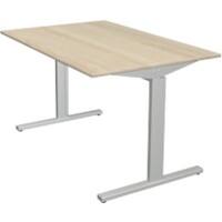 Bureau Kerkmann Form 2 Rectangulaire Argenté 1&nbsp;200 x 800 x 820 mm