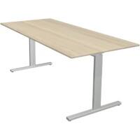 Bureau Kerkmann Form 2 Rectangulaire Argenté 1&nbsp;800 x 800 x 820 mm