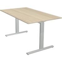 Bureau Kerkmann Form 2 Rectangulaire Argenté 1&nbsp;400 x 800 x 820 mm