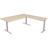 Bureau Kerkmann Form 2 En forme de L Argenté 1&nbsp;800 x 1&nbsp;800 x 820 mm