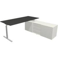 Bureau Kerkmann Form 2 En forme de L Argenté 740 mm