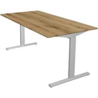 Bureau Kerkmann Form 2 Rectangulaire Argenté 1&nbsp;600 x 800 x 820 mm