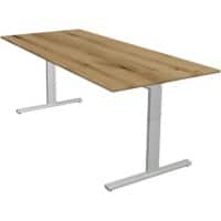 Bureau Kerkmann Form 2 Rectangulaire Argenté 1&nbsp;800 x 800 x 820 mm