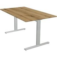 Bureau Kerkmann Form 2 Rectangulaire Argenté 1&nbsp;400 x 800 x 820 mm