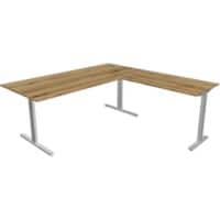 Bureau Kerkmann Form 2 En forme de L Argenté 1&nbsp;800 x 1&nbsp;800 x 820 mm