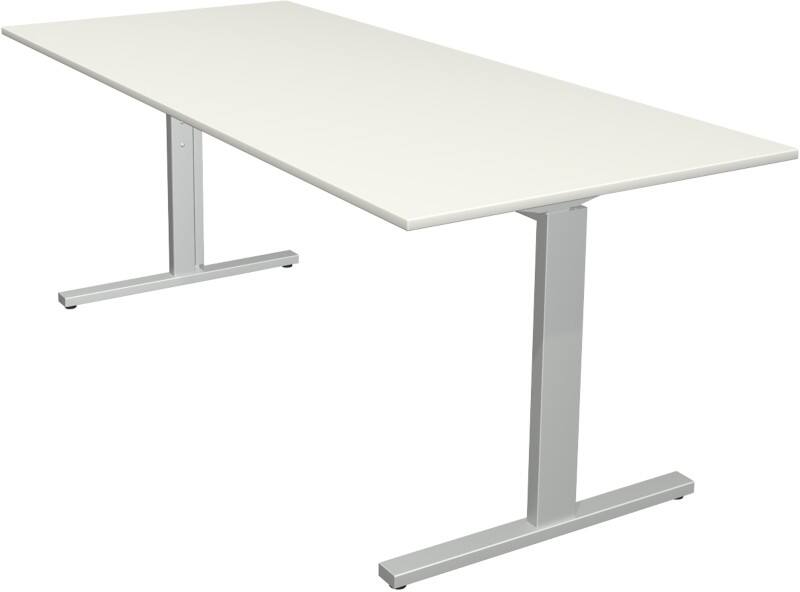 Bureau Kerkmann Form 2 Rectangulaire Blanc T-Pied 1800 (l) x 800 (p) x 820 (h) mm