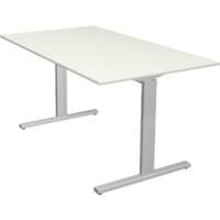 Bureau Kerkmann Form 2 Rectangulaire Argenté 1&nbsp;400 x 800 x 820 mm