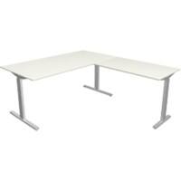 Bureau Kerkmann Form 2 En forme de L Argenté 1&nbsp;600 x 1&nbsp;800 x 820 mm