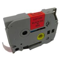 P-touch Beschriftungsband Kompatibel Brother TZe-431 5BRT431 Haftend Schwarz auf Rot 9 mm x 8 m   