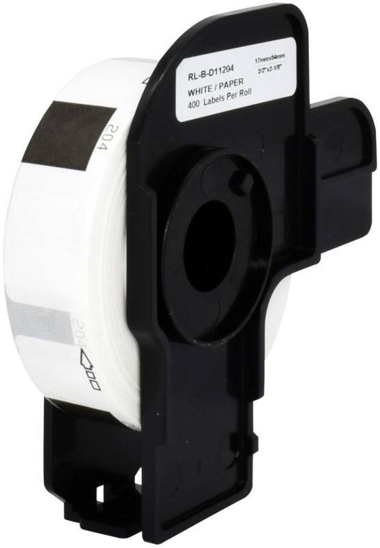 QL Etikettenrolle Kompatibel Brother DK-11204 5BR11204-WT Selbsthaftend Schwarz auf Weiss 90 x 91 mm 400 Etiketten
