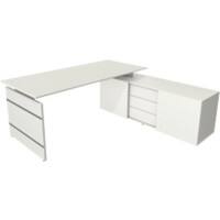 Bureau Kerkmann Form 4 En forme de L Blanc 1'950 x 1'770 x 740 mm