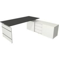 Bureau Kerkmann Form 4 En forme de L Blanc 1'950 x 1'770 x 740 mm