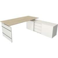 Bureau Kerkmann Form 4 En forme de L Blanc 1'950 x 1'770 x 740 mm