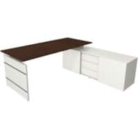 Bureau Kerkmann Form 4 En forme de L Blanc 1'950 x 1'770 x 740 mm