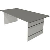 Bureau assis-debout Kerkmann Form 4 Rectangulaire Réglable en hauteur Blanc 2 000 x 1 000 x 760 mm