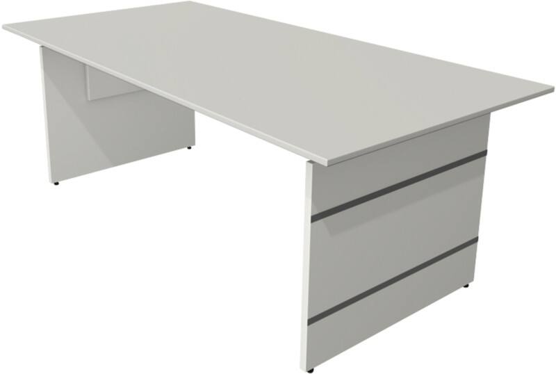Bureau Kerkmann Form 4 Hauteur ajustable Rectangulaire Gris clair Joue 2000 (l) x 1000 (p) x 760 (h) mm