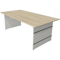 Kerkmann Sitz-Stehschreibtisch Form 4 Rechteckig Höhenverstellbar Weiss 2000 x 1000 x 760 mm