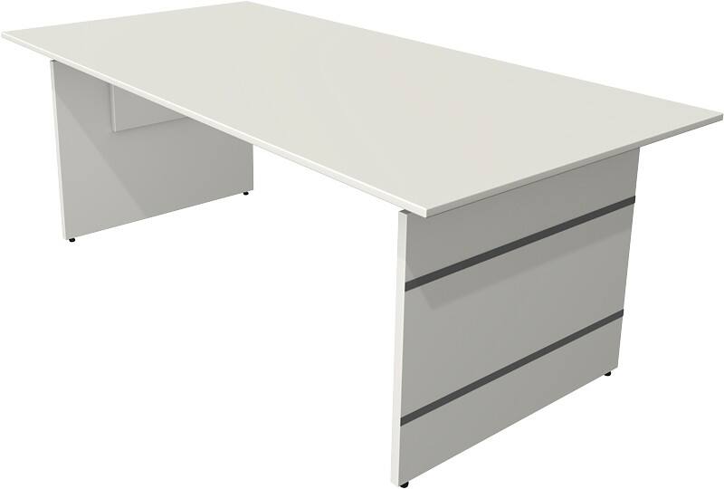 Kerkmann Form 4 Höhenverstellbar Schreibtisch Rechteckig Weiss Wange 2.000 (B) x 1.000 (T) x 760 (H) mm