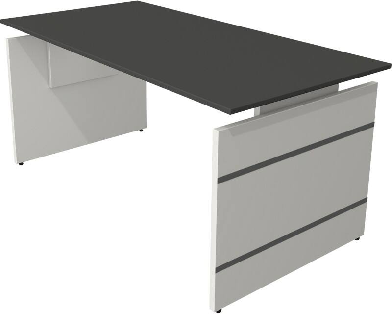 Bureau Kerkmann Form 4 Hauteur ajustable Rectangulaire Anthracite Joue 1600 (l) x 800 (p) x 760 (h) mm