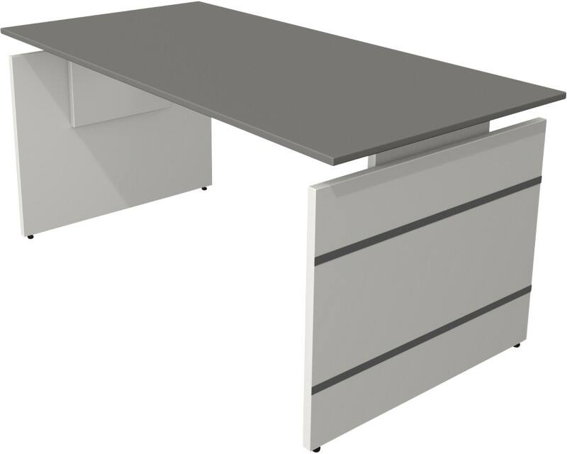 Bureau Kerkmann Form 4 Hauteur ajustable Rectangulaire Graphite Joue 1600 (l) x 800 (p) x 760 (h) mm
