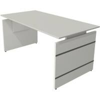 Kerkmann Sitz-Stehschreibtisch Form 4 Rechteckig Höhenverstellbar Weiss 1600 x 800 x 760 mm