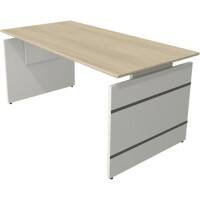 Bureau assis-debout Kerkmann Form 4 Rectangulaire Hauteur Ajustable Blanc 1'600 x 800 x 760 mm