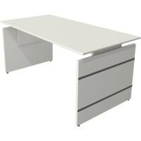 Bureau assis-debout Kerkmann Form 4 Rectangulaire Hauteur Ajustable Blanc 1'600 x 800 x 760 mm