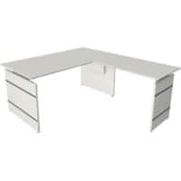 Bureau assis-debout Kerkmann Form 4 En forme de L Hauteur Ajustable Blanc 1'600 x 1'800 x 760 mm