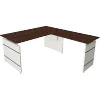 Bureau assis-debout Kerkmann Form 4 En forme de L Hauteur Ajustable Blanc 1'600 x 1'800 x 760 mm