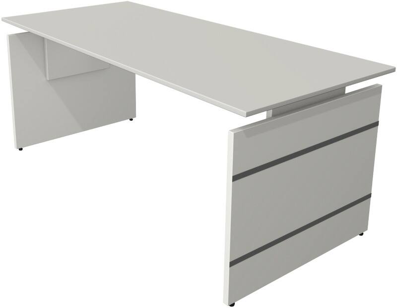 Kerkmann Form 4 Schreibtisch Rechteckig Hellgrau Wange 1.800 (B) x 800 (T) x 760 (H) mm