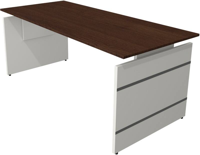 Kerkmann Sitz-Stehschreibtisch Form 4 Rechteckig Höhenverstellbar Weiss 1800 x 800 x 760 mm