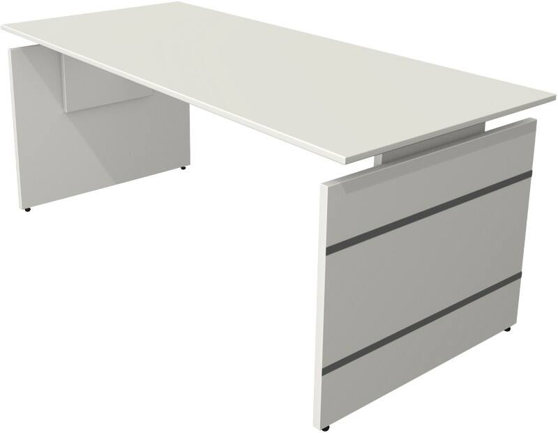 Bureau Kerkmann Form 4 Hauteur ajustable Rectangulaire Blanc Joue 1800 (l) x 800 (p) x 760 (h) mm