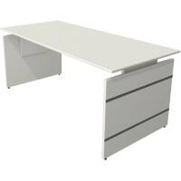 Bureau assis-debout Kerkmann Form 4 Rectangulaire Hauteur Ajustable Blanc 1'800 x 800 x 760 mm