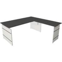 Bureau assis-debout Kerkmann Form 4 En forme de L Hauteur Ajustable Blanc 1'800 x 1'800 x 760 mm