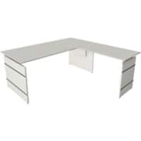 Bureau assis-debout Kerkmann Form 4 En forme de L Hauteur Ajustable Blanc 1'800 x 1'800 x 760 mm