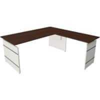 Bureau assis-debout Kerkmann Form 4 En forme de L Hauteur Ajustable Blanc 1'800 x 1'800 x 760 mm